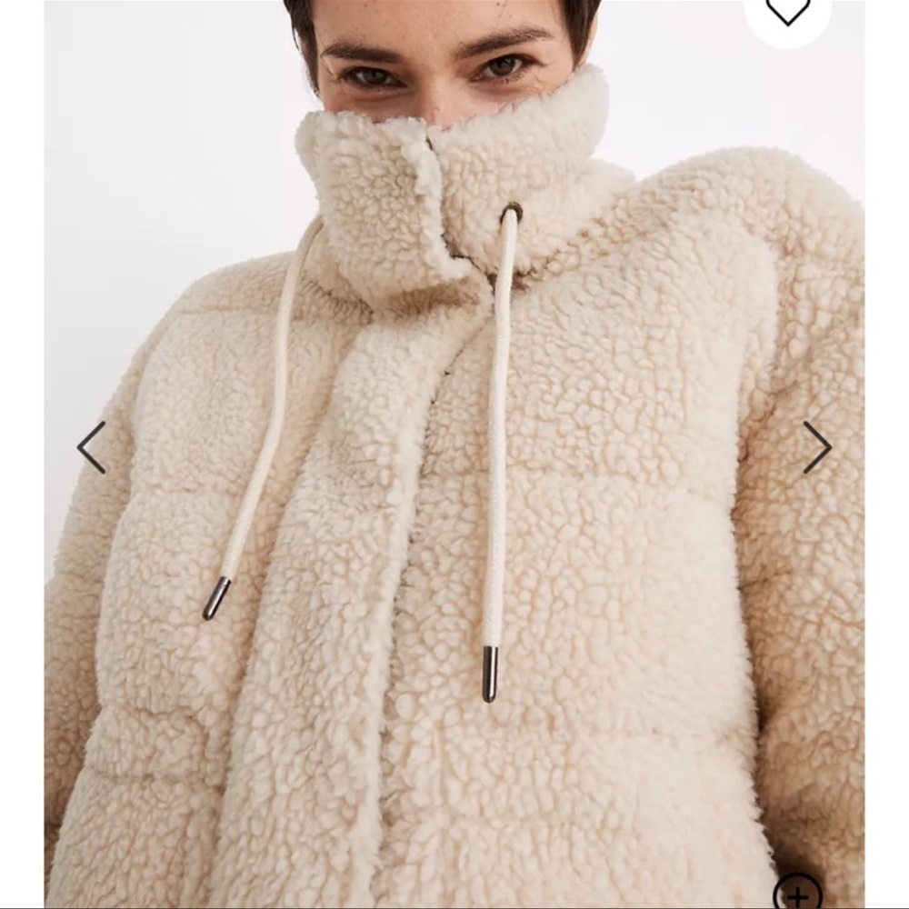 Madewell Sherpa Puffer Coat | Size: S | Teddy Coat | Jacket | Spring | Signature